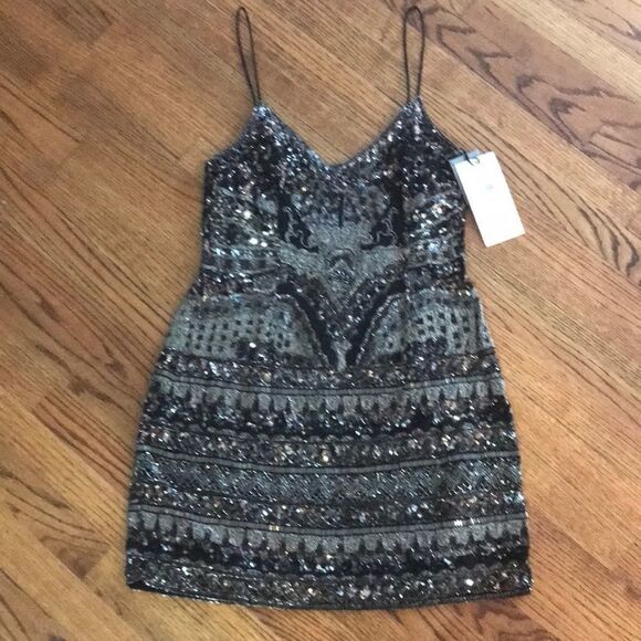 THEIA COUTURE BEADED COCKTAIL DRESS - Picture 5 of 8